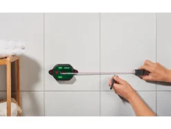 Nivel láser con flexómetro »PLLM 10 A1«, con indicador LED.