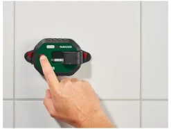 Nivel láser con flexómetro »PLLM 10 A1«, con indicador LED.