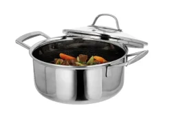 Olla de acero inoxidable prémium con estructura de panal, Ø 20 cm.