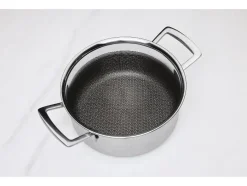 Olla de acero inoxidable prémium con estructura de panal, Ø 20 cm.