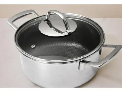 Olla de acero inoxidable prémium con estructura de panal, Ø 20 cm.