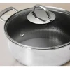 Olla de acero inoxidable prémium con estructura de panal, Ø 24 cm.