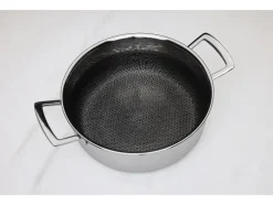 Olla de acero inoxidable prémium con estructura de panal, Ø 24 cm.