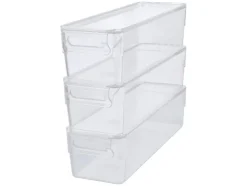 Organizador de frigorífico con tapa, juego de 3, 2 L.