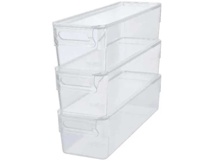 Organizador de frigorífico con tapa, juego de 3, 2 L.