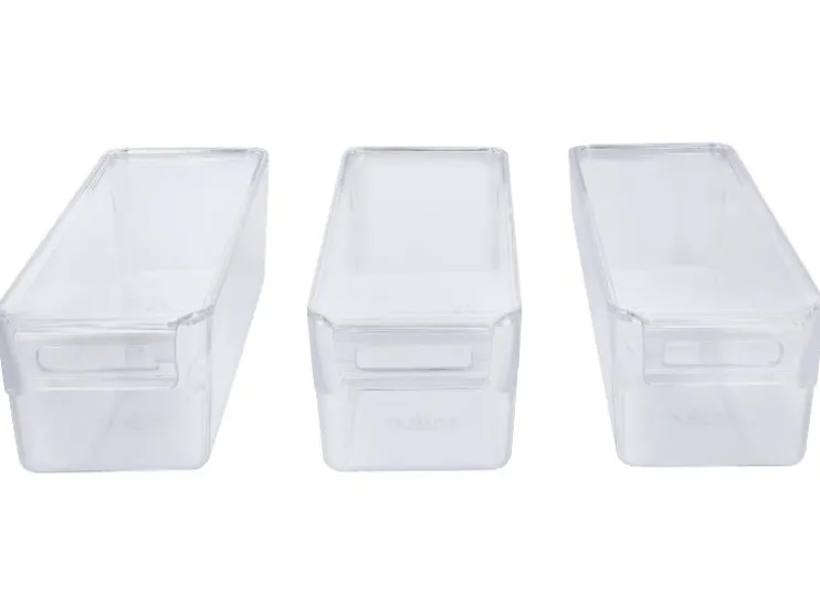 Organizador de frigorífico con tapa, juego de 3, 2 L.