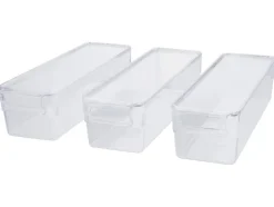 Organizador de frigorífico con tapa, juego de 3, 2 L.