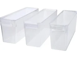 Organizador de frigorífico sin tapa, juego de 3, 3,4 L.
