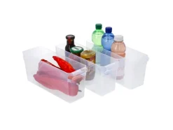 Organizador de frigorífico sin tapa, juego de 3, 3,4 L.