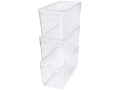 Organizador de nevera con tapa, set de 3, 5 L.