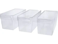 Organizador de nevera con tapa, set de 3, 5 L.