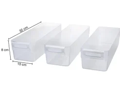 Organizador de nevera sin tapa PP S set de 3