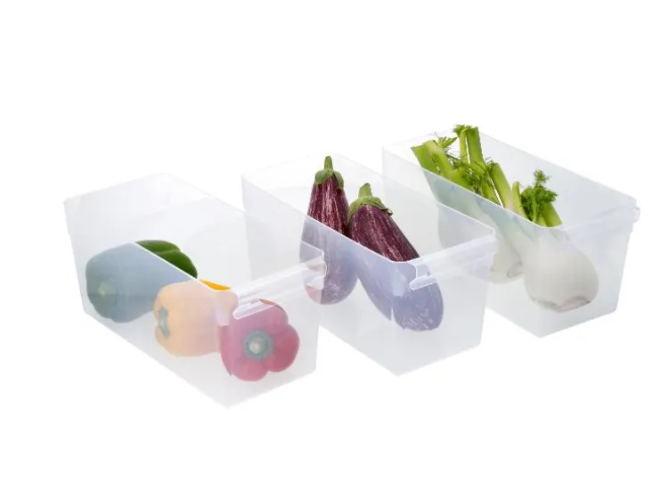 Organizador de nevera sin tapa, juego de 3, 5 L.