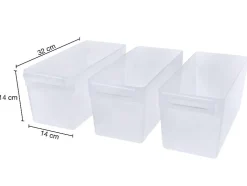 Organizador de nevera sin tapa, juego de 3, 5 L.