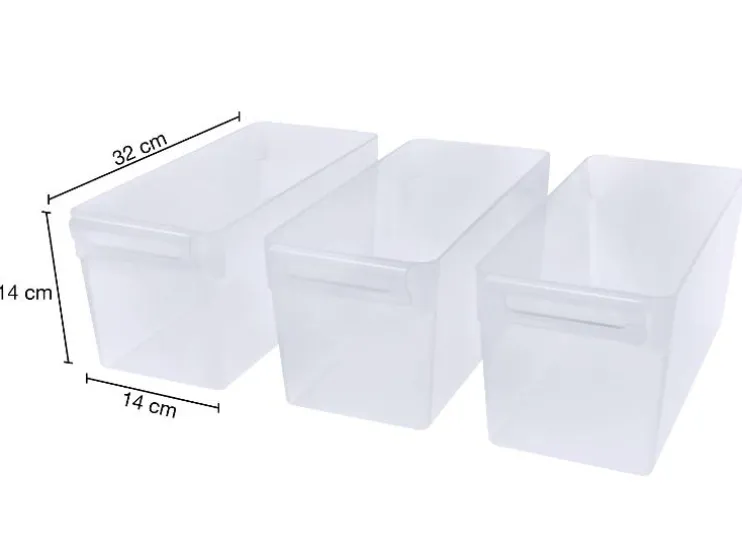 Organizador de nevera sin tapa, juego de 3, 5 L.