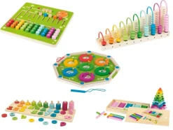 Palitos de contar de madera / Laberinto magnético / Ábaco / Juguete de cálculo / Juego de lógica