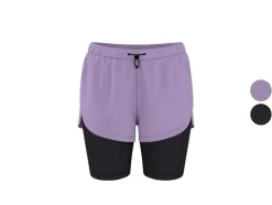Pantalón corto funcional de mujer, 2 en 1.