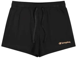 Pantalones cortos de felpa para mujer con cintura elástica de talle medio.