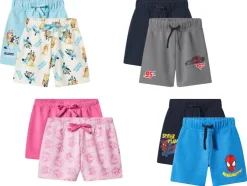 Pantalones cortos de felpa para niños »Peppa Pig / Bluey / Spiderman / Cars«, 2 unidades.