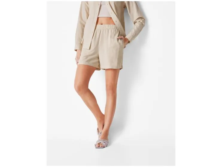 Pantalones cortos de lino para mujer