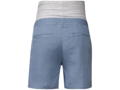 Pantalones cortos de premamá de mujer con lino.