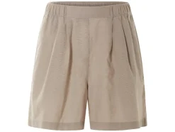 Pantalones cortos tipo paperbag de mujer con lino