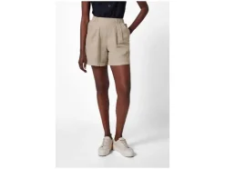 Pantalones cortos tipo paperbag de mujer con lino