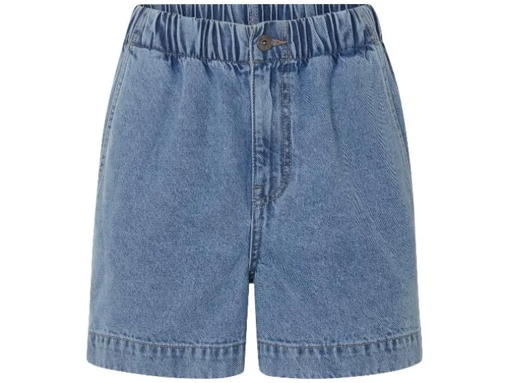 Pantalones cortos vaqueros de mujer, talle medio.