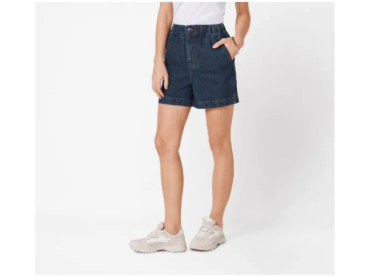 Pantalones cortos vaqueros de mujer, talle medio.