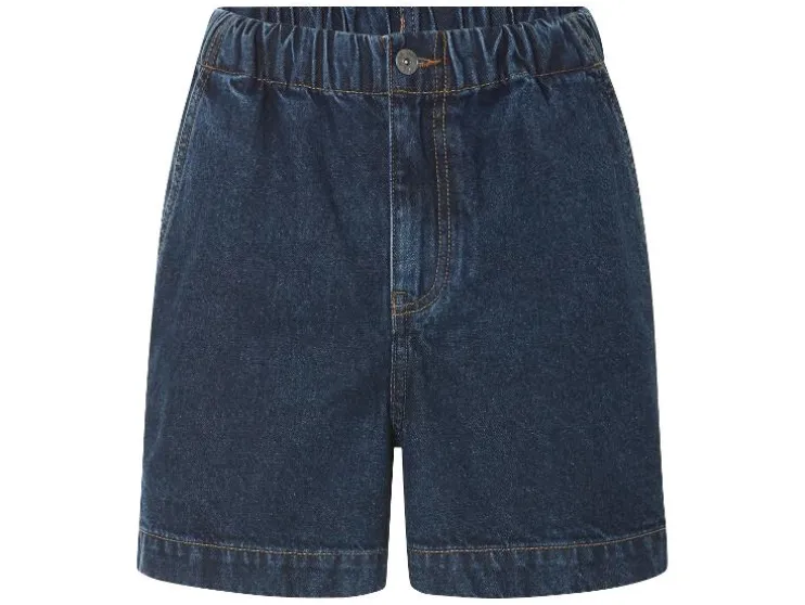 Pantalones cortos vaqueros de mujer, talle medio.