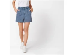 Pantalones cortos vaqueros de mujer, talle medio.