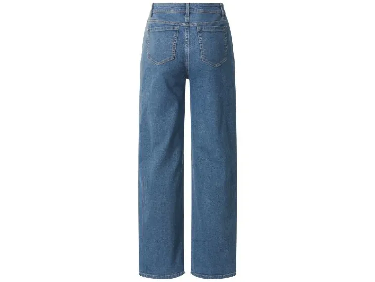 Pantalones vaqueros de mujer, pernera ancha, tiro alto.