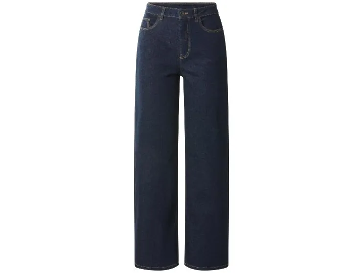Pantalones vaqueros de mujer, pernera ancha, tiro alto.