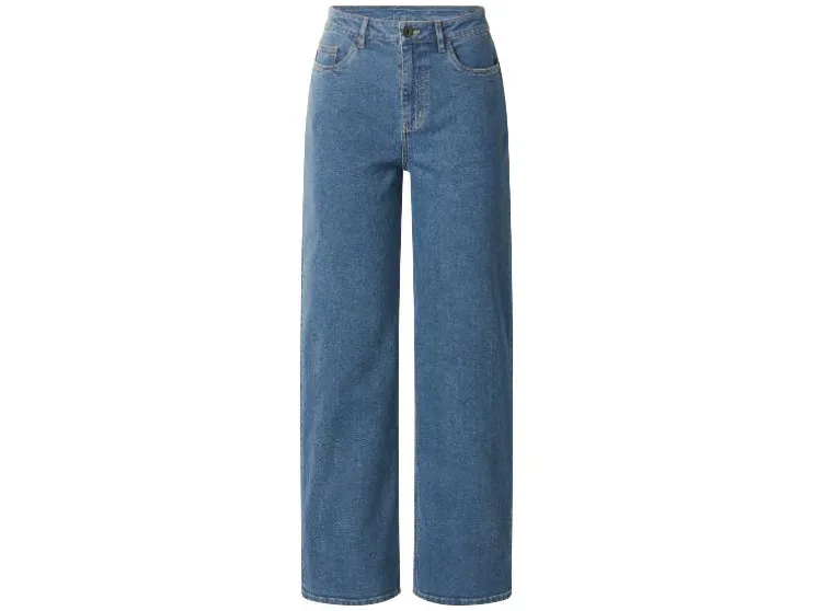 Pantalones vaqueros de mujer, pernera ancha, tiro alto.