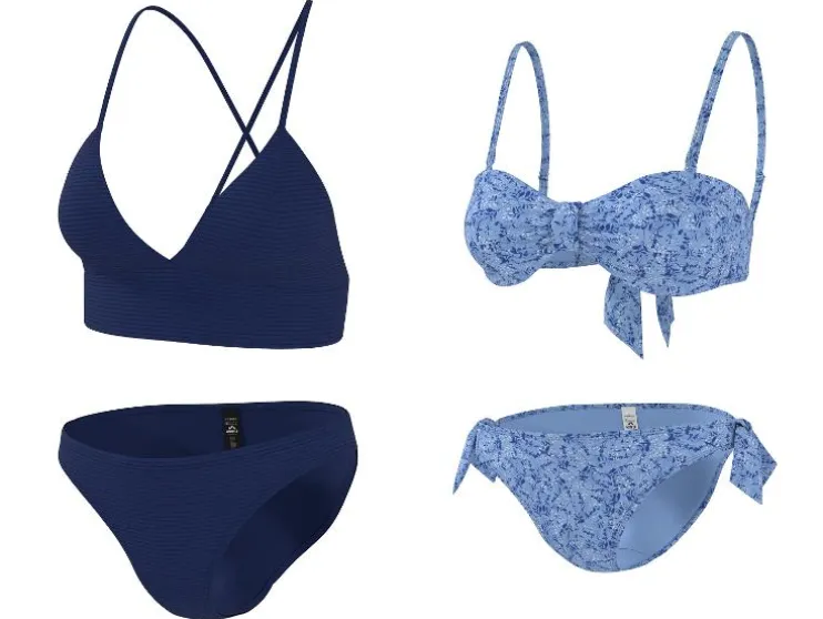 Parte de arriba de bikini de mujer / Parte de abajo de bikini / Parte de arriba de bikini tipo bandeau