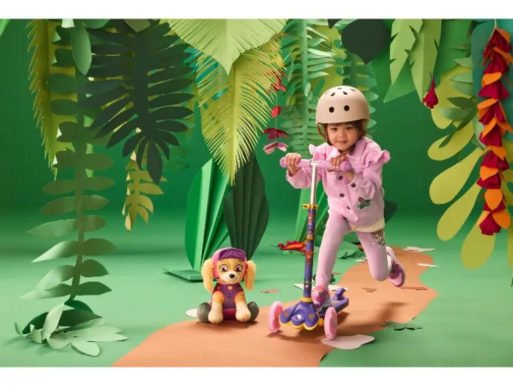 Patinete de 3 Ruedas con Ruedas LED, Paw Patrol Dino Movie