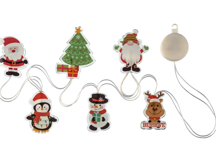 Pegatinas navideñas de gel con LED