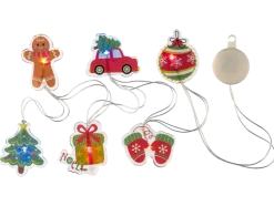 Pegatinas navideñas de gel con LED