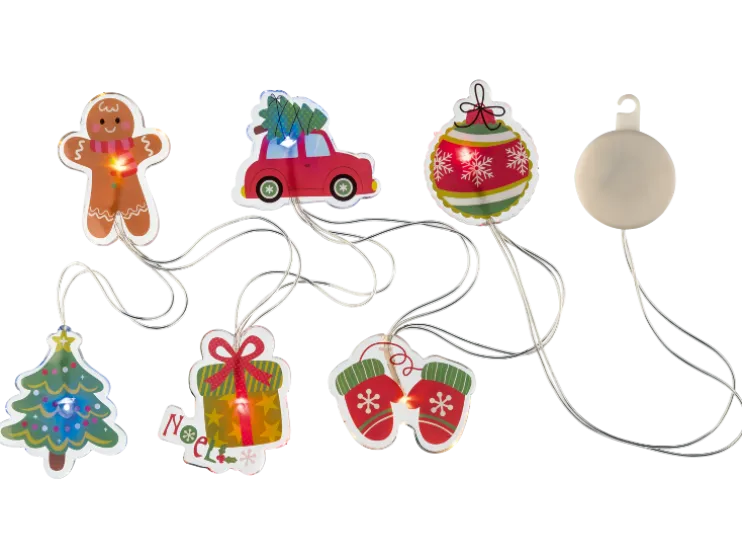Pegatinas navideñas de gel con LED