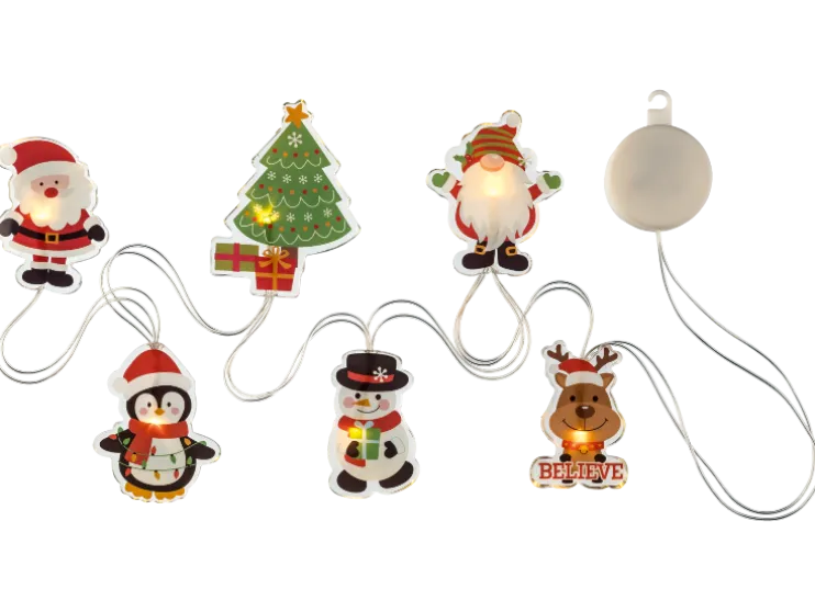 Pegatinas navideñas de gel con LED