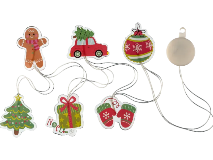 Pegatinas navideñas de gel con LED
