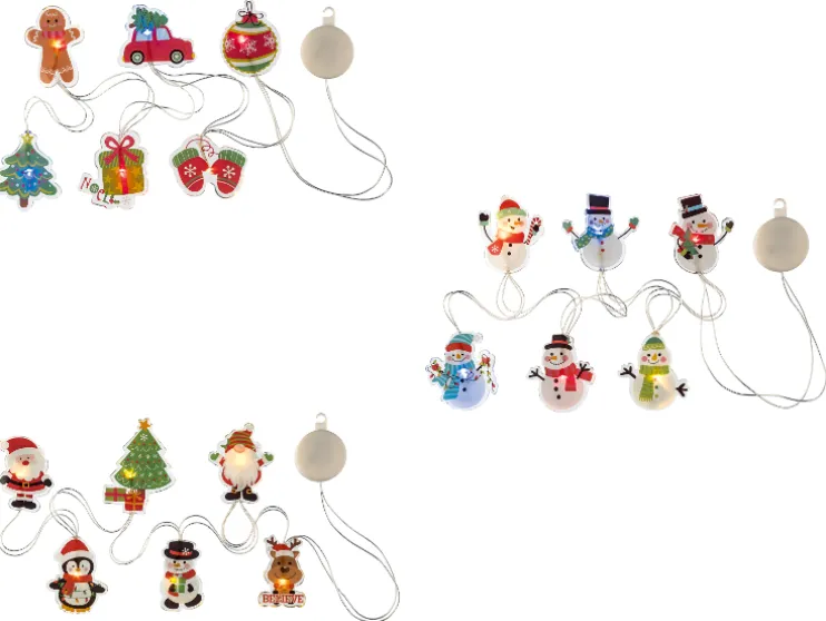 Pegatinas navideñas de gel con LED