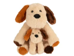Peluche de mamá con bebé gato / perro / caballo / conejo