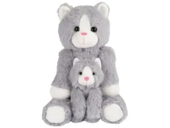 Peluche de mamá con bebé gato / perro / caballo / conejo