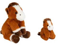 Peluche de mamá con bebé gato / perro / caballo / conejo