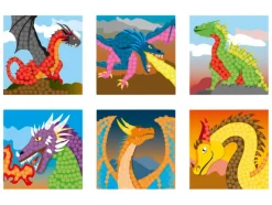Pequeño mosaico, con coloridos motivos.