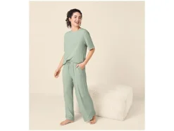 Pijama acanalado prémium para mujer