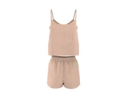 Pijama corto de muselina para mujer