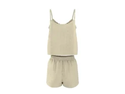 Pijama corto de muselina para mujer