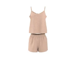Pijama corto de muselina para mujer